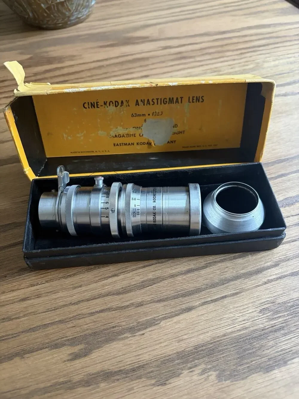 Vintage 1940s Kodak Anastigmat Lens 63mm f/2.7 16mm Motion Picture Cine Lens